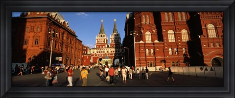 Framed Tourists walking in front of a museum, State Historical Museum, Red Square, Moscow, Russia Print