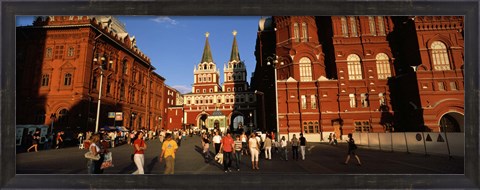 Framed Tourists walking in front of a museum, State Historical Museum, Red Square, Moscow, Russia Print