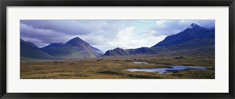 Framed Misty mountain landscape, Glen Sligachan, Isle of Skye, Scotland. Print