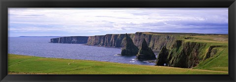 Framed Seascape with coastal cliffs, Ireland. Print