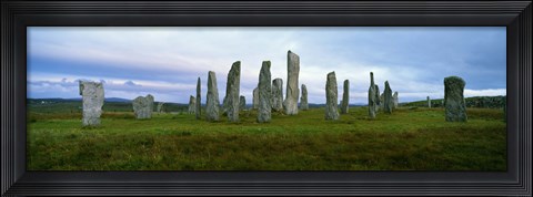 Framed Calanais Standing Stones, Isle of Lewis, Outer Hebrides, Scotland. Print