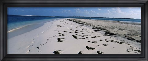 Framed Footprints on the beach, Cienfuegos, Cienfuegos Province, Cuba Print