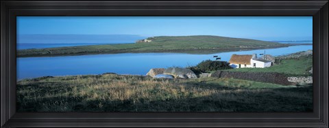 Framed High angle view of cottages at the coast, Allihies, County Cork, Munster Province, Republic of Ireland Print