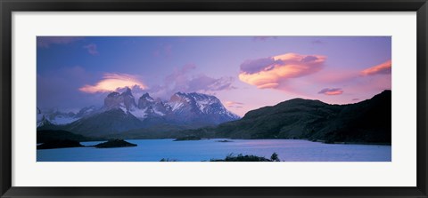 Framed Clouds over mountains, Towers of Paine, Torres del Paine National Park, Chile Print