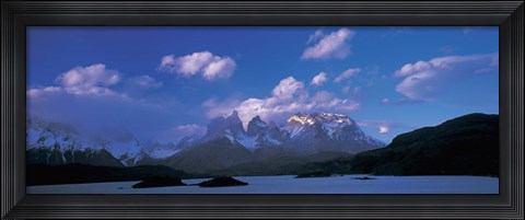Framed Cloud over mountains, Towers of Paine, Torres del Paine National Park, Patagonia, Chile Print