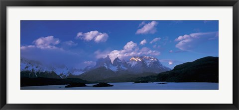 Framed Cloud over mountains, Towers of Paine, Torres del Paine National Park, Patagonia, Chile Print