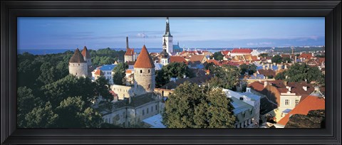 Framed High angle view of a town, Tallinn, Estonia Print