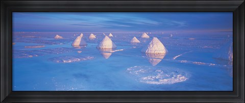 Framed Salt pyramids, Bolivia Print