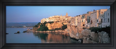 Framed Buildings at the coast, Vieste, Gargano, Apulia, Italy Print