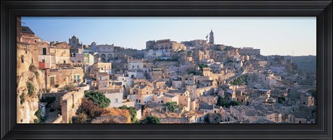 Framed Houses in a town, Matera, Basilicata, Italy Print