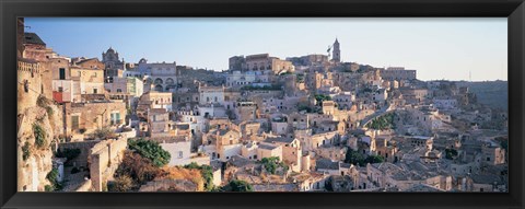 Framed Houses in a town, Matera, Basilicata, Italy Print