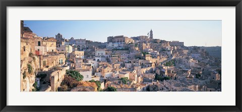 Framed Houses in a town, Matera, Basilicata, Italy Print