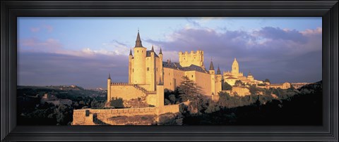 Framed Clouds over a castle, Alcazar Castle, Old Castile, Segovia, Madrid Province, Spain Print