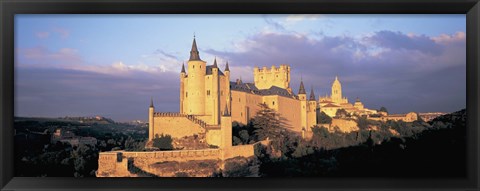 Framed Clouds over a castle, Alcazar Castle, Old Castile, Segovia, Madrid Province, Spain Print