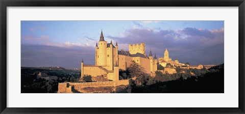 Framed Clouds over a castle, Alcazar Castle, Old Castile, Segovia, Madrid Province, Spain Print