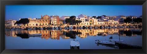 Framed Buildings at the waterfront, Porto, Majorca, Spain Print