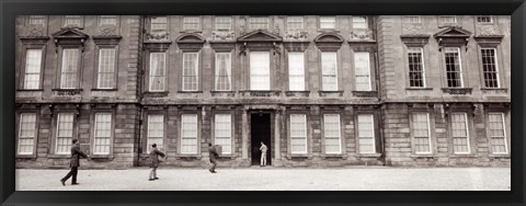 Framed Men carrying boxes, moving to a new building, Dyrham Park, Dyhram, Gloucestershire, England Print