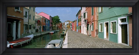Framed Burano, Venice, Veneto, Italy Print