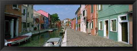 Framed Burano, Venice, Veneto, Italy Print