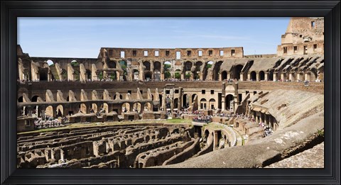 Framed Interiors of an amphitheater, Coliseum, Rome, Lazio, Italy Print