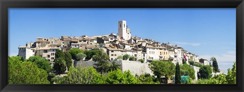 Framed Low angle view of a walled city, Saint Paul De Vence, Provence-Alpes-Cote d&#39;Azur, France Print