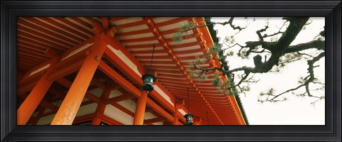 Framed Low angle view of a shrine, Heian Jingu Shrine, Kyoto, Kyoto Prefecture, Kinki Region, Honshu, Japan Print
