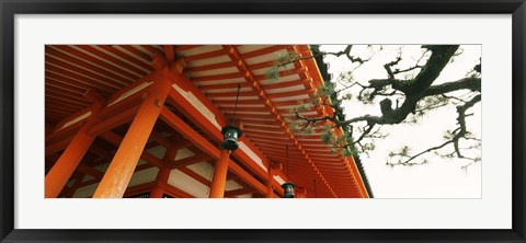 Framed Low angle view of a shrine, Heian Jingu Shrine, Kyoto, Kyoto Prefecture, Kinki Region, Honshu, Japan Print