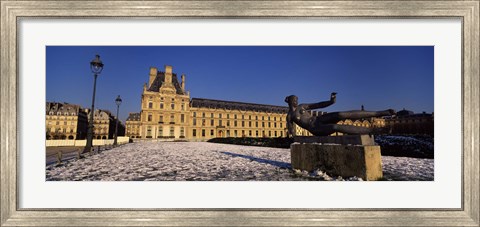 Framed Statue in front of a palace, Tuileries Palace, Paris, Ile-de-France, France Print