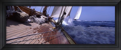 Framed Sailboats in the sea, Antigua, Antigua and Barbuda Print