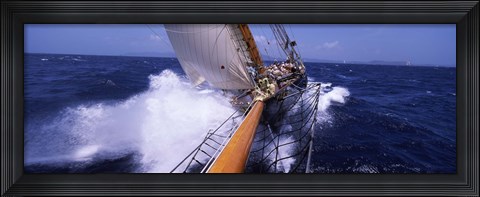 Framed Sailboat in the sea, Antigua, Antigua and Barbuda Print