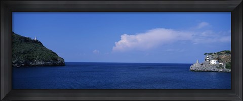 Framed Island in the sea, Majorca, Spain Print