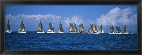 Framed Farr 40&#39;s race during Key West Race Week, Key West Florida, 2000 Print