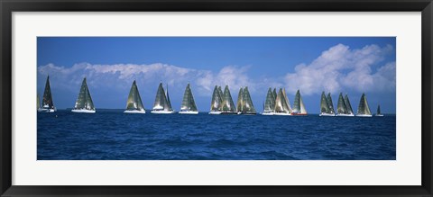 Framed Farr 40&#39;s race during Key West Race Week, Key West Florida, 2000 Print