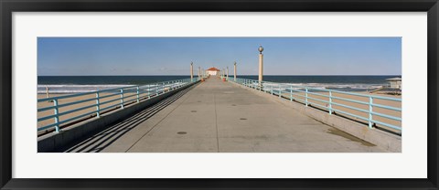 Framed Hut on a pier, Manhattan Beach Pier, Manhattan Beach, Los Angeles County, California (horizontal) Print