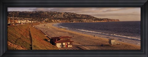 Framed High angle view of a coastline, Redondo Beach, Los Angeles County, California, USA Print