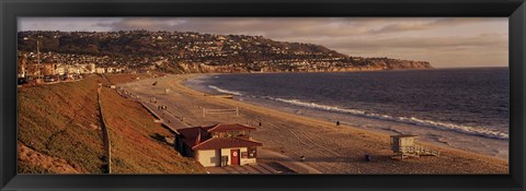 Framed High angle view of a coastline, Redondo Beach, Los Angeles County, California, USA Print