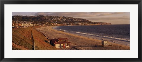 Framed High angle view of a coastline, Redondo Beach, Los Angeles County, California, USA Print