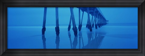 Framed Low angle view of a pier, Hermosa Beach Pier, Hermosa Beach, California, USA Print
