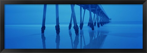 Framed Low angle view of a pier, Hermosa Beach Pier, Hermosa Beach, California, USA Print