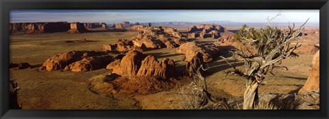 Framed Rock Formations from a Distance, Monument Valley, Arizona, USA Print