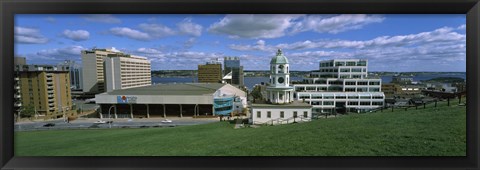 Framed Clock tower in a city, Halifax, Nova Scotia, Canada Print