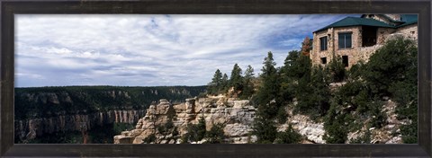 Framed Low angle view of a building, Grand Canyon Lodge, Bright Angel Point, North Rim, Grand Canyon National Park, Arizona, USA Print