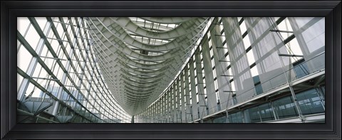 Framed Interiors of a forum, Tokyo International Forum, Marunouchi, Chiyoda, Ginza, Tokyo Prefecture, Honshu, Japan Print
