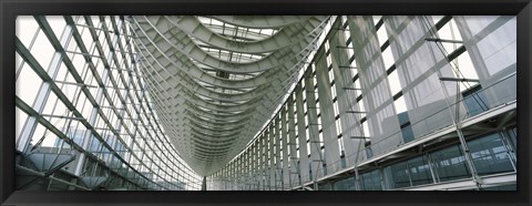 Framed Interiors of a forum, Tokyo International Forum, Marunouchi, Chiyoda, Ginza, Tokyo Prefecture, Honshu, Japan Print