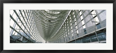 Framed Interiors of a forum, Tokyo International Forum, Marunouchi, Chiyoda, Ginza, Tokyo Prefecture, Honshu, Japan Print