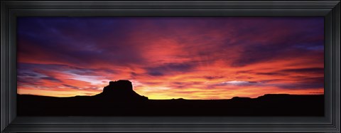 Framed Buttes at sunset, Chaco Culture National Historic Park, New Mexico, USA Print