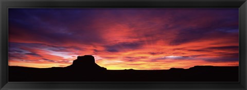 Framed Buttes at sunset, Chaco Culture National Historic Park, New Mexico, USA Print