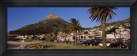 Framed City at the waterfront, Lion&#39;s Head, Camps Bay, Cape Town, Western Cape Province, South Africa Print