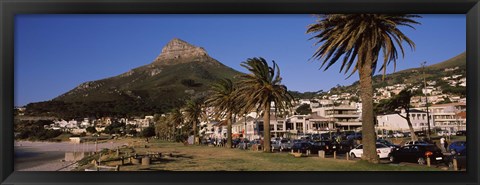 Framed City at the waterfront, Lion&#39;s Head, Camps Bay, Cape Town, Western Cape Province, South Africa Print