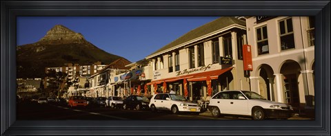 Framed Traffic on the road, Lion&#39;s Head, Camps Bay, Cape Town, Western Cape Province, Republic of South Africa Print